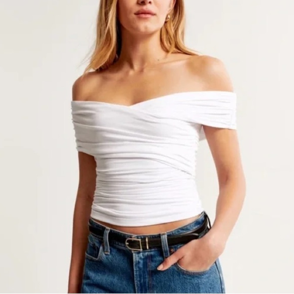 Abercrombie & Fitch Cream Modal-Blend Top
